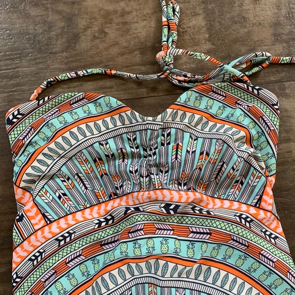 Mara Hoffman tropical tribal one piece removable strap - Picture 3 of 5